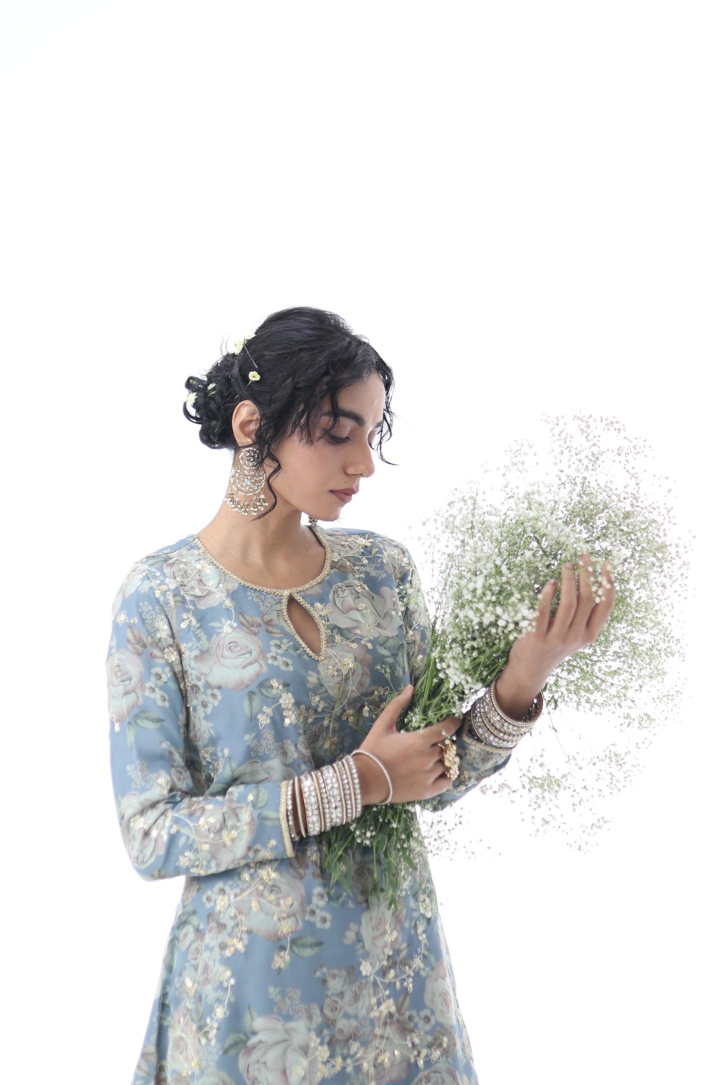Look 04 | Powder Blue Embroidered Kurta Set