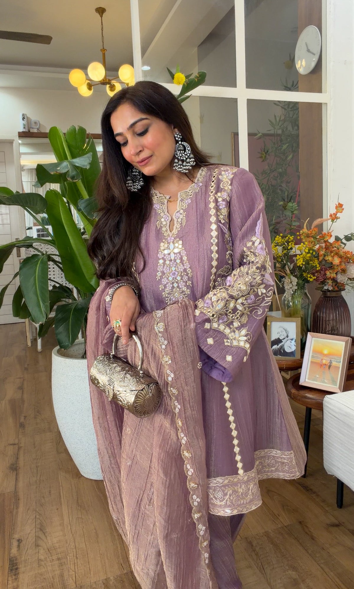 Mauve Mirror set