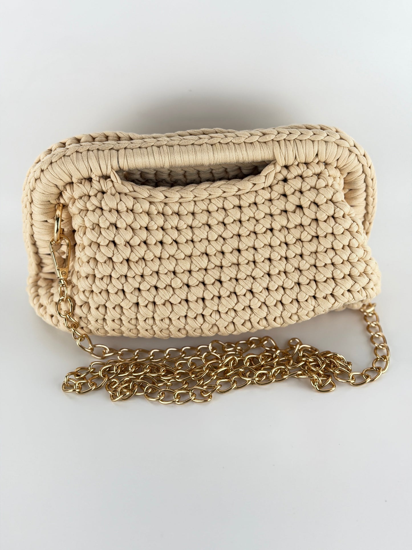 Sandstone Knit Clutch