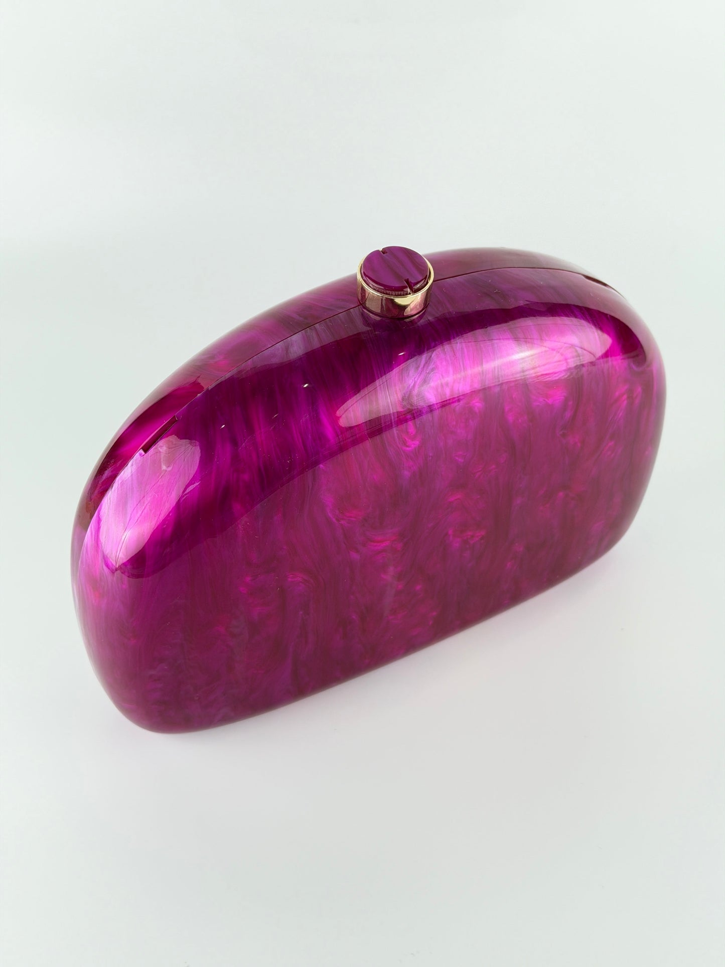 Fuchsia Marble Dome Clutch