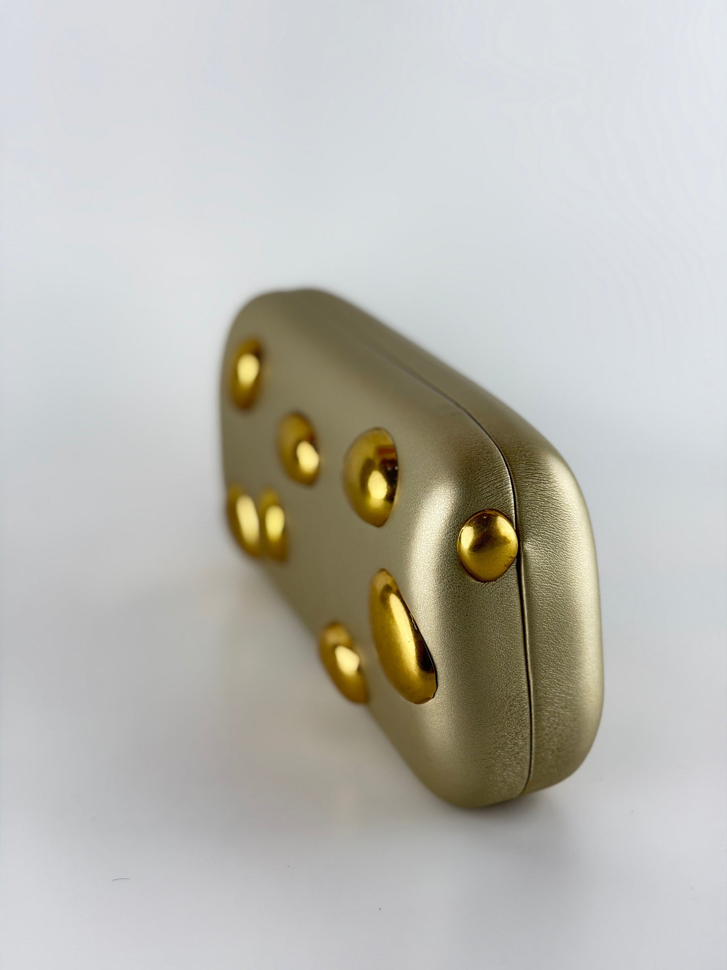 Pebble Dot Clutch - Champagne Gold