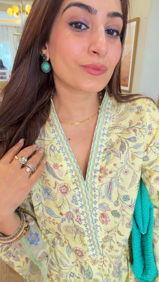 Lime Bloom Co-Ord Set