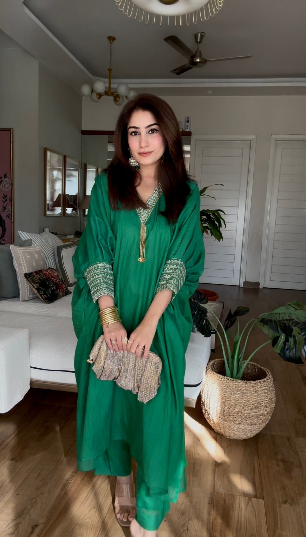Antifit Mul Chanderi Kurta Set