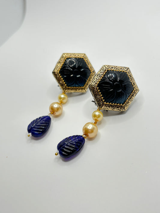 Midnight Crystal Pearl Drop Set