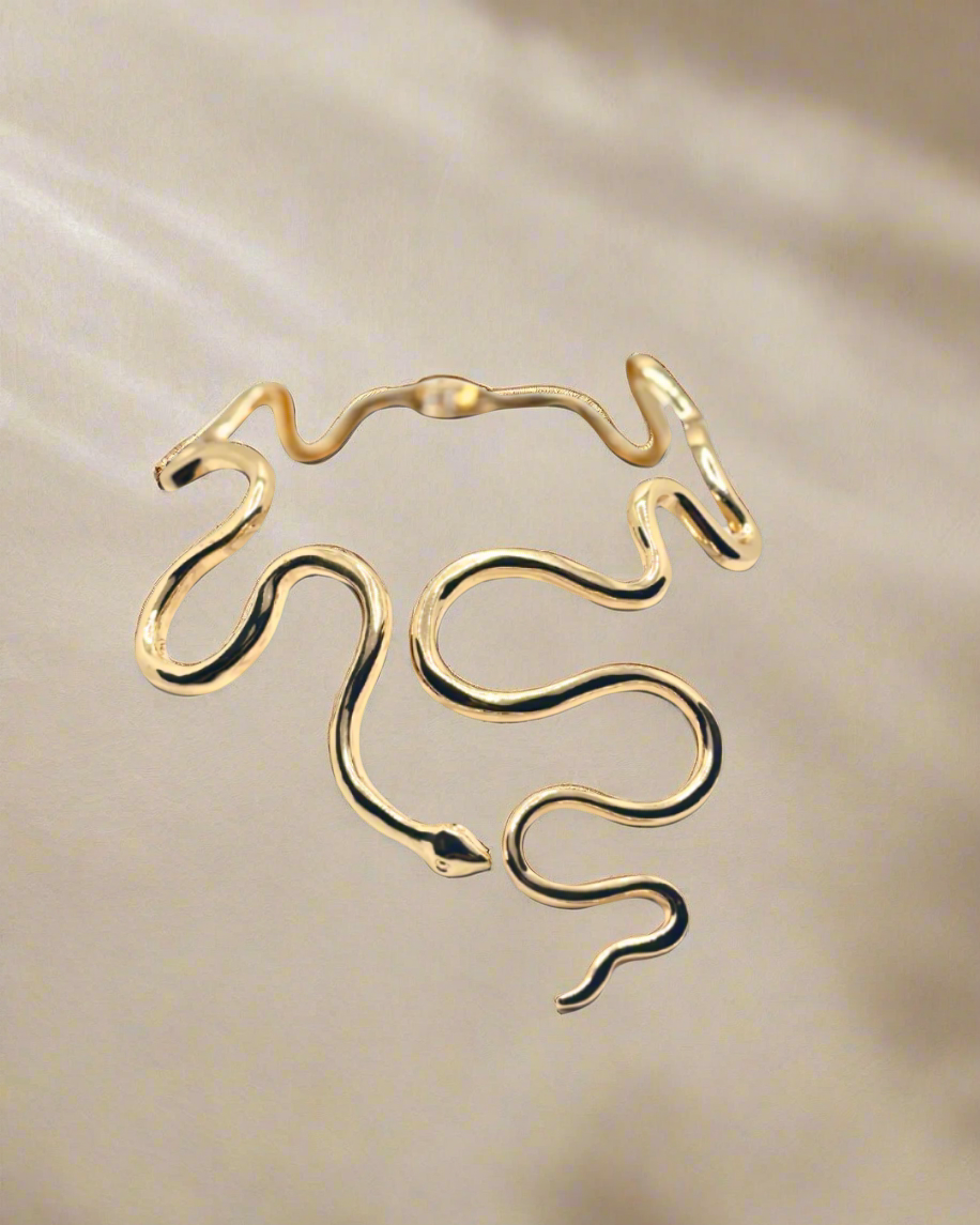 Molten Gold Snake Necklace