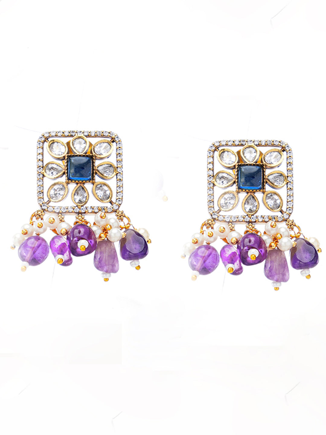 Royal Amethyst Elephant Necklace Set