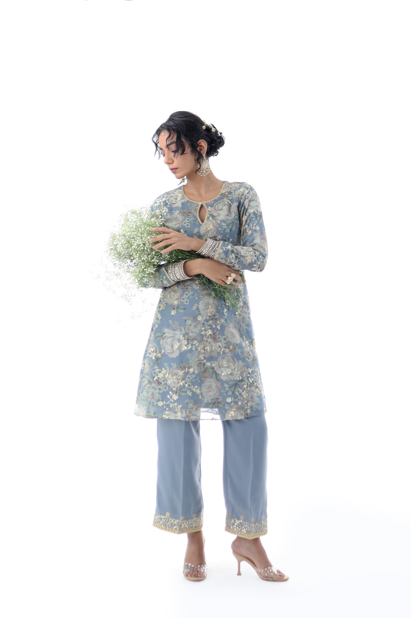 Look 04 | Powder Blue Embroidered Kurta Set