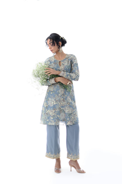 Look 04 | Powder Blue Embroidered Kurta Set