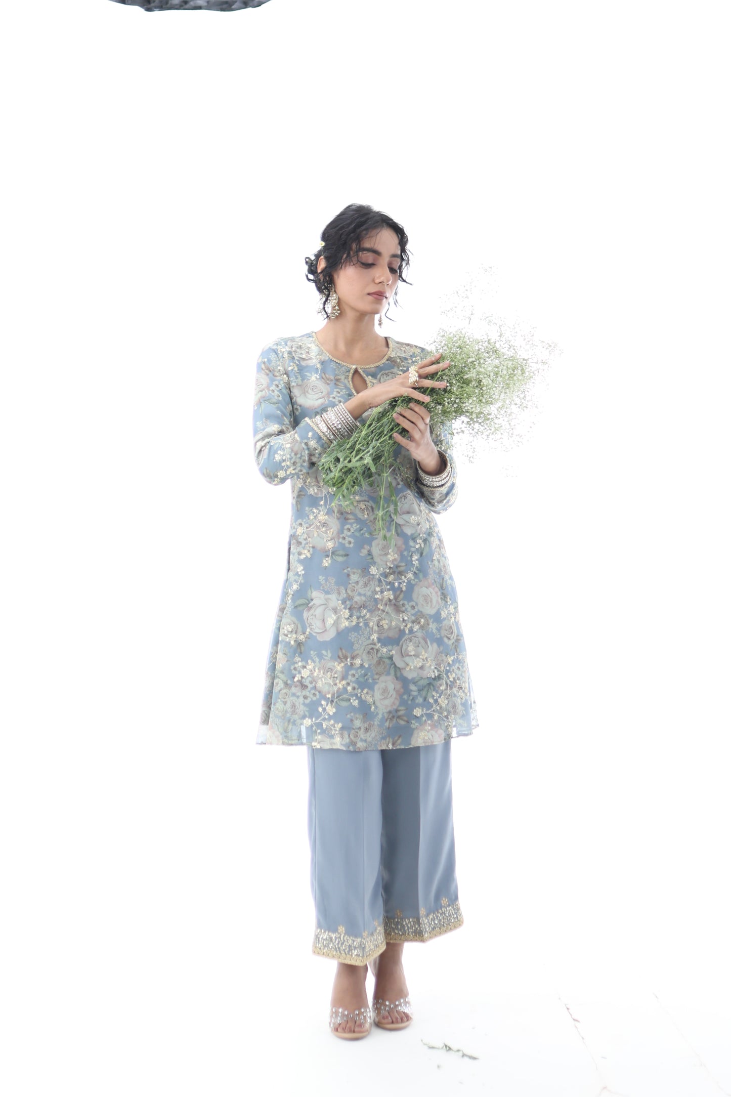 Look 04 | Powder Blue Embroidered Kurta Set