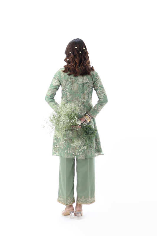 Look 05 | Sage Green Floral Embroidered Kurta Set