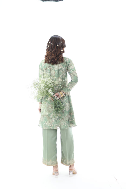 Look 05 | Sage Green Floral Embroidered Kurta Set
