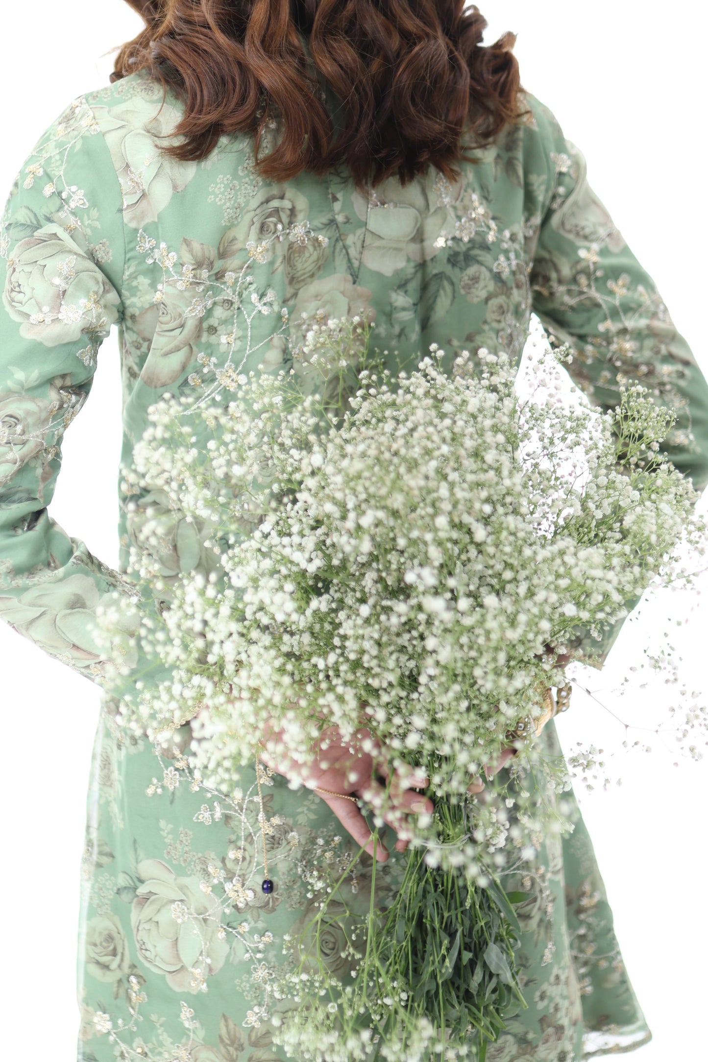 Look 05 | Sage Green Floral Embroidered Kurta Set