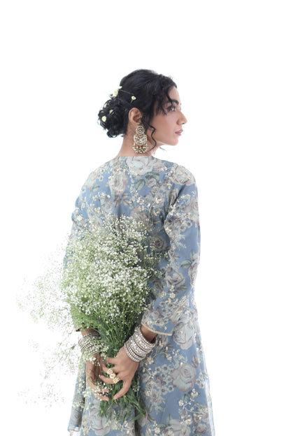 Look 04 | Powder Blue Embroidered Kurta Set
