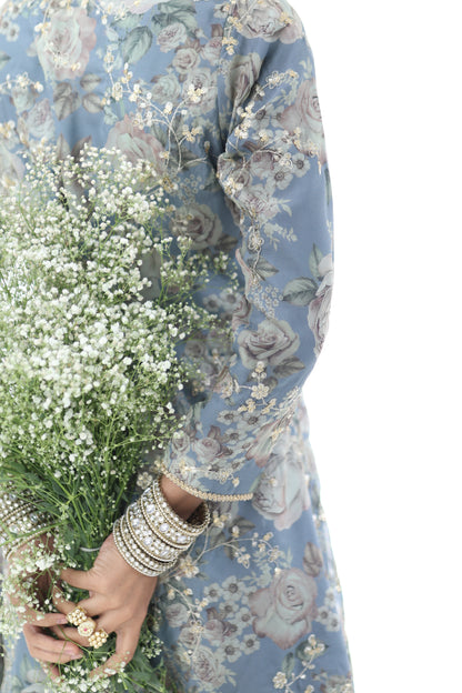 Look 04 | Powder Blue Embroidered Kurta Set