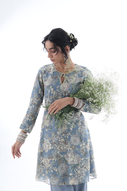 Look 04 | Powder Blue Embroidered Kurta Set