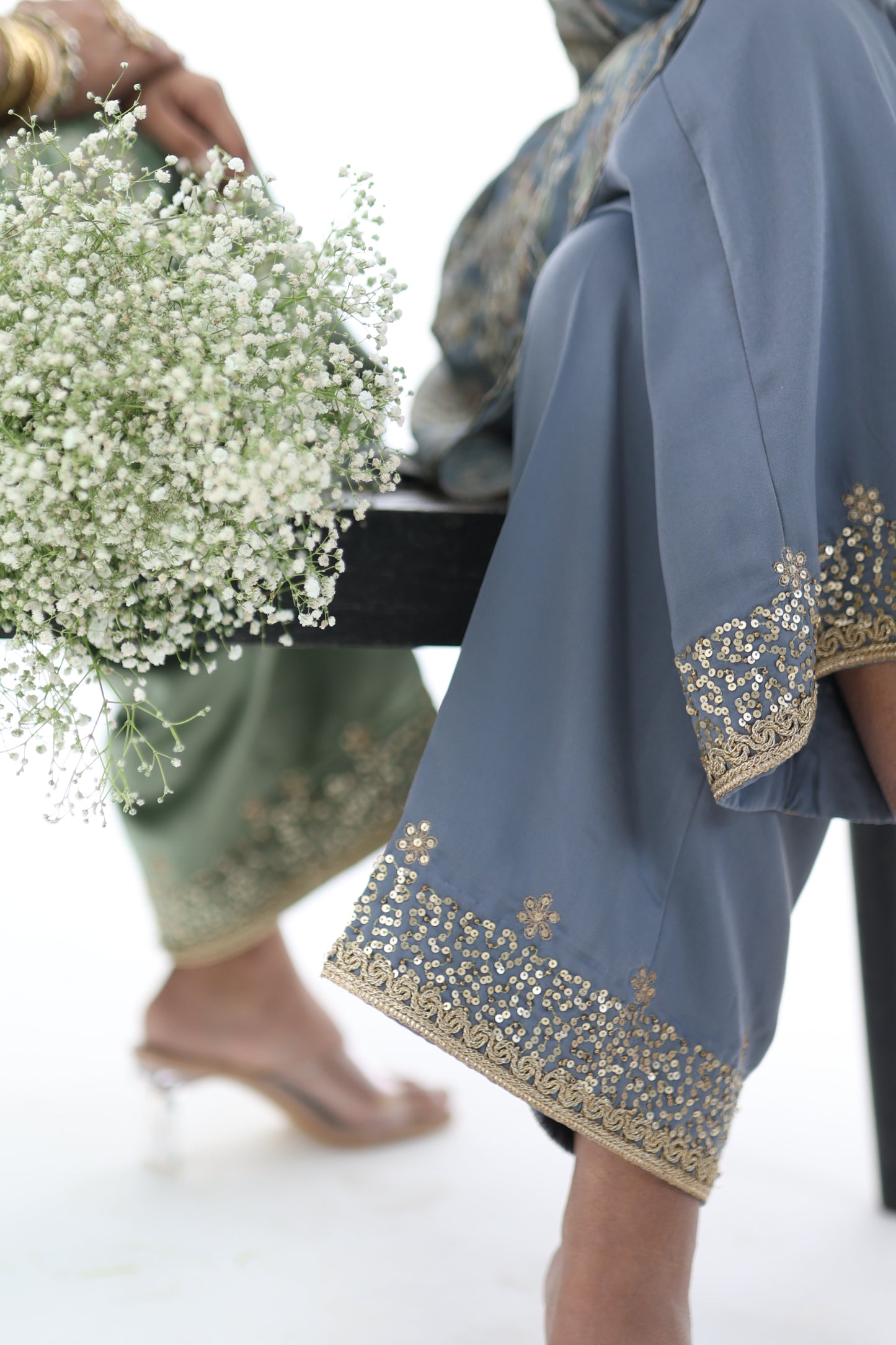 Look 05 | Sage Green Floral Embroidered Kurta Set