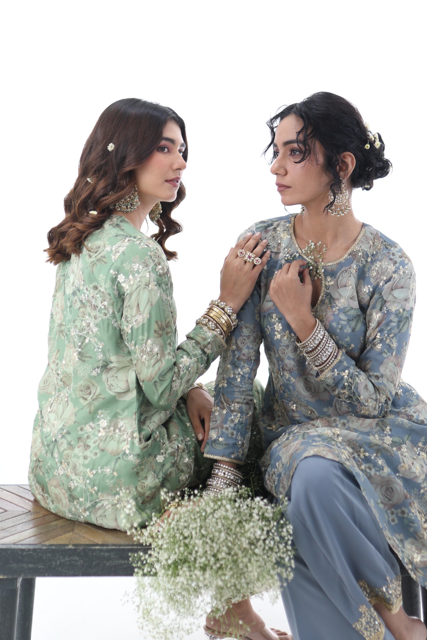 Look 04 | Powder Blue Embroidered Kurta Set