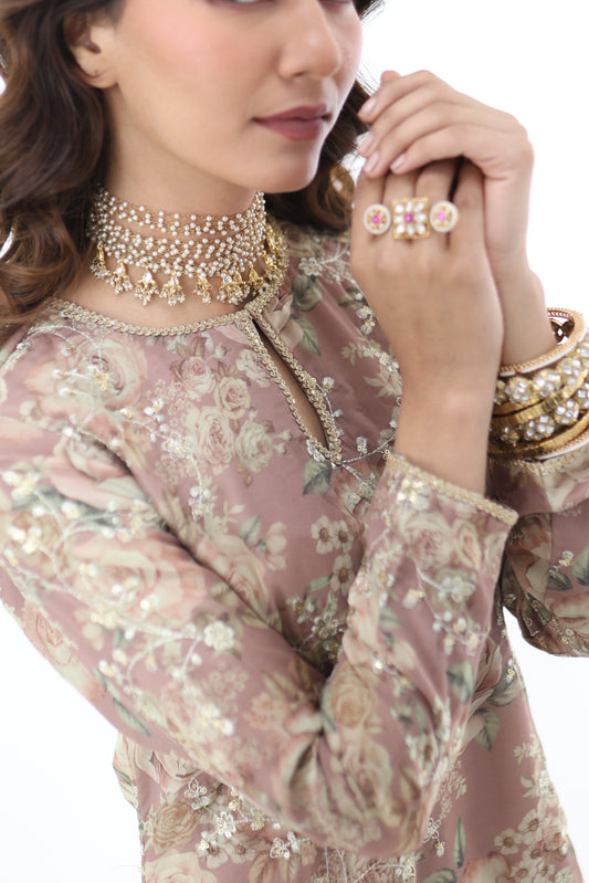 Look 06 | Dusty Rose Embroidered Kurta Set