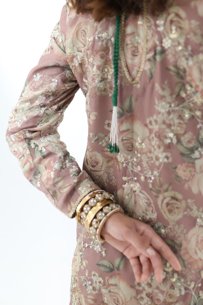 Look 06 | Dusty Rose Embroidered Kurta Set