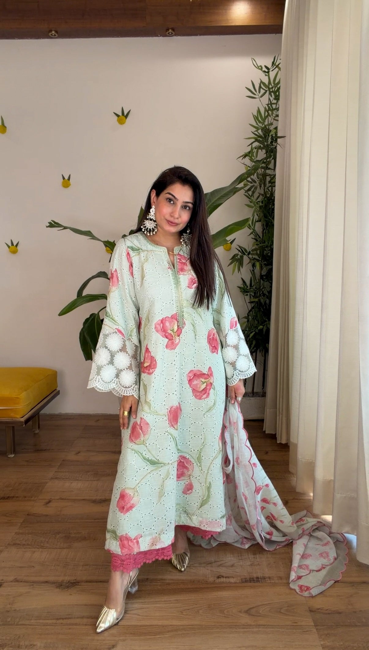 Floral Cotton Kurta Set