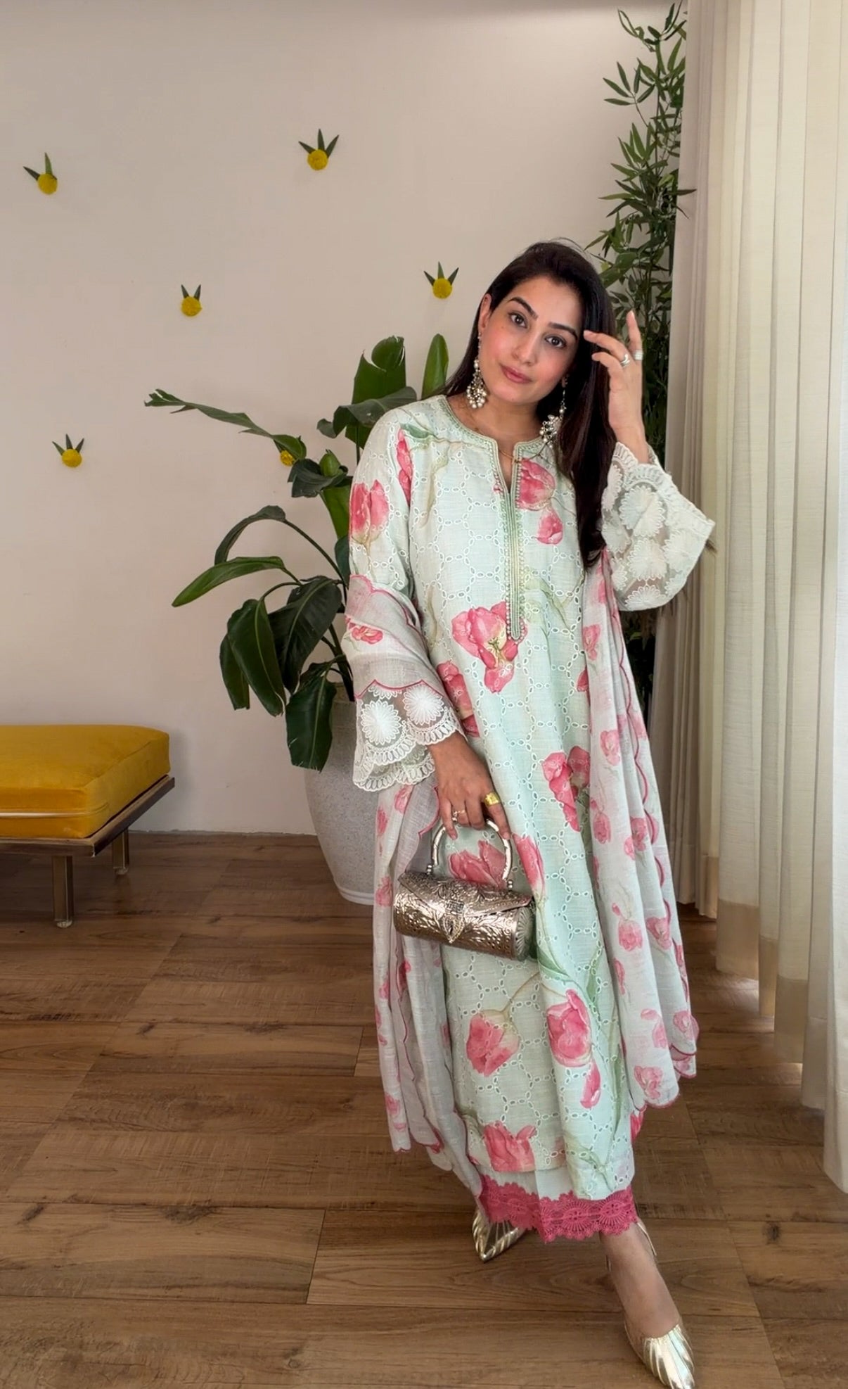 Floral Cotton Kurta Set