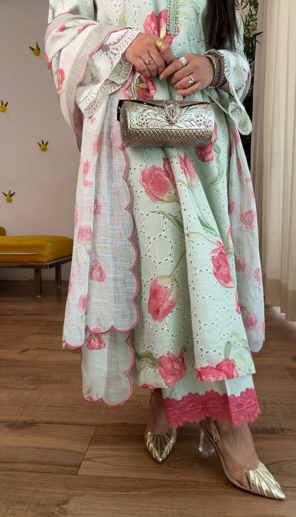 Floral Cotton Kurta Set