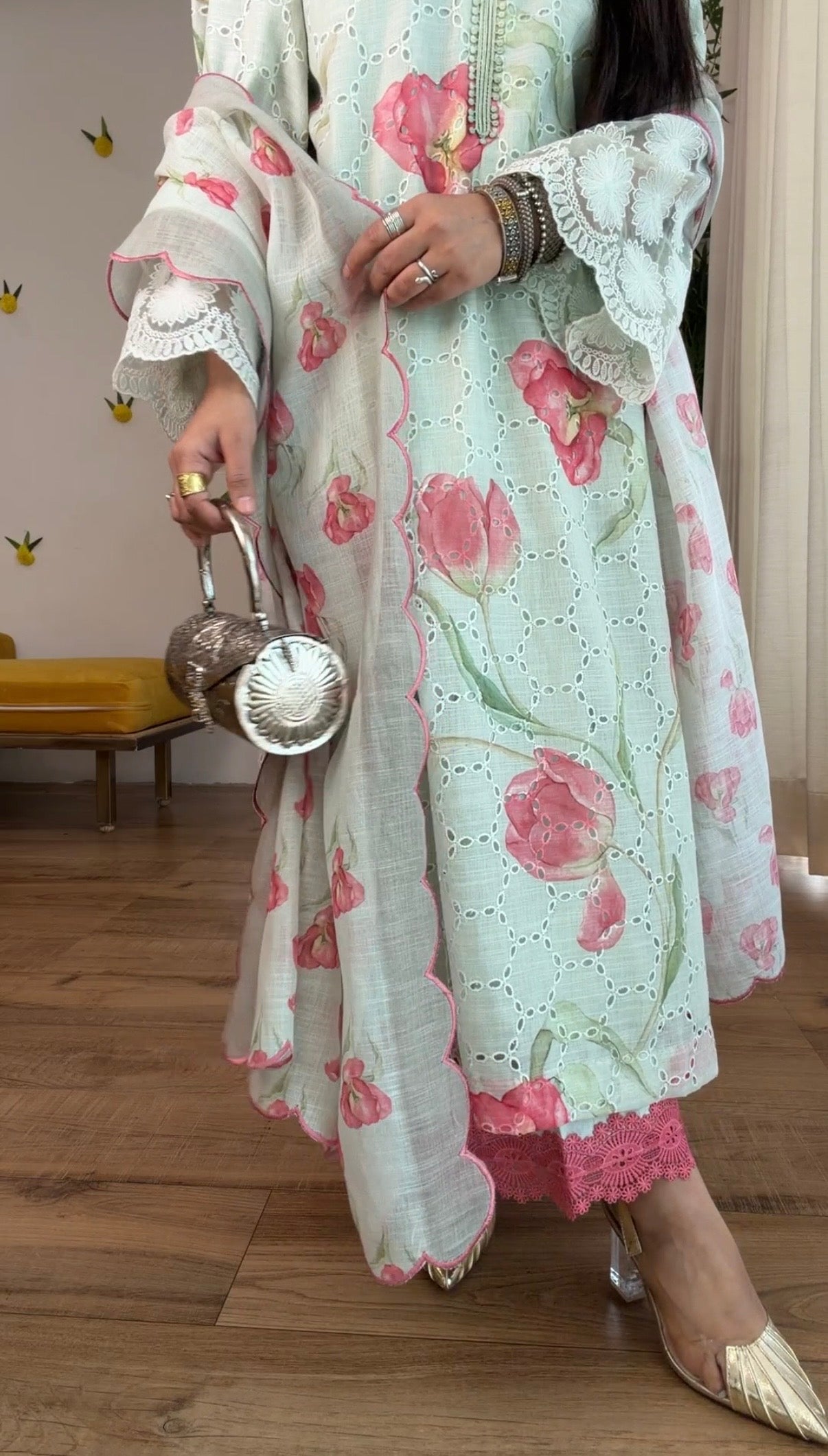 Floral Cotton Kurta Set