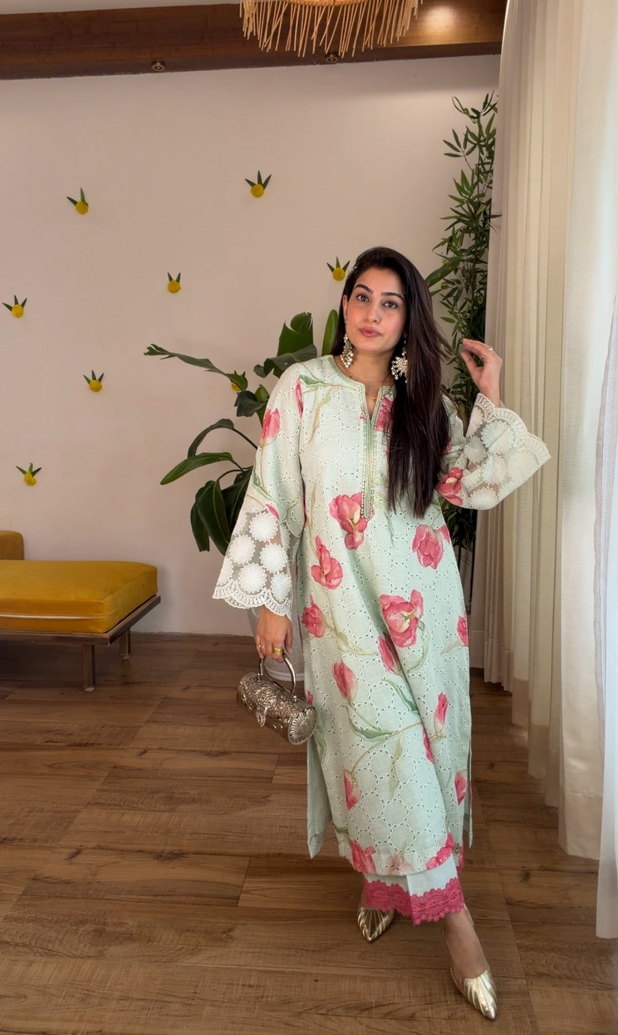 Floral Cotton Kurta Set
