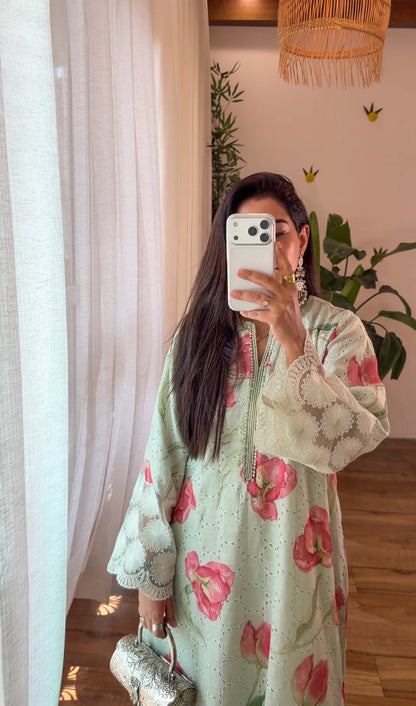 Floral Cotton Kurta Set