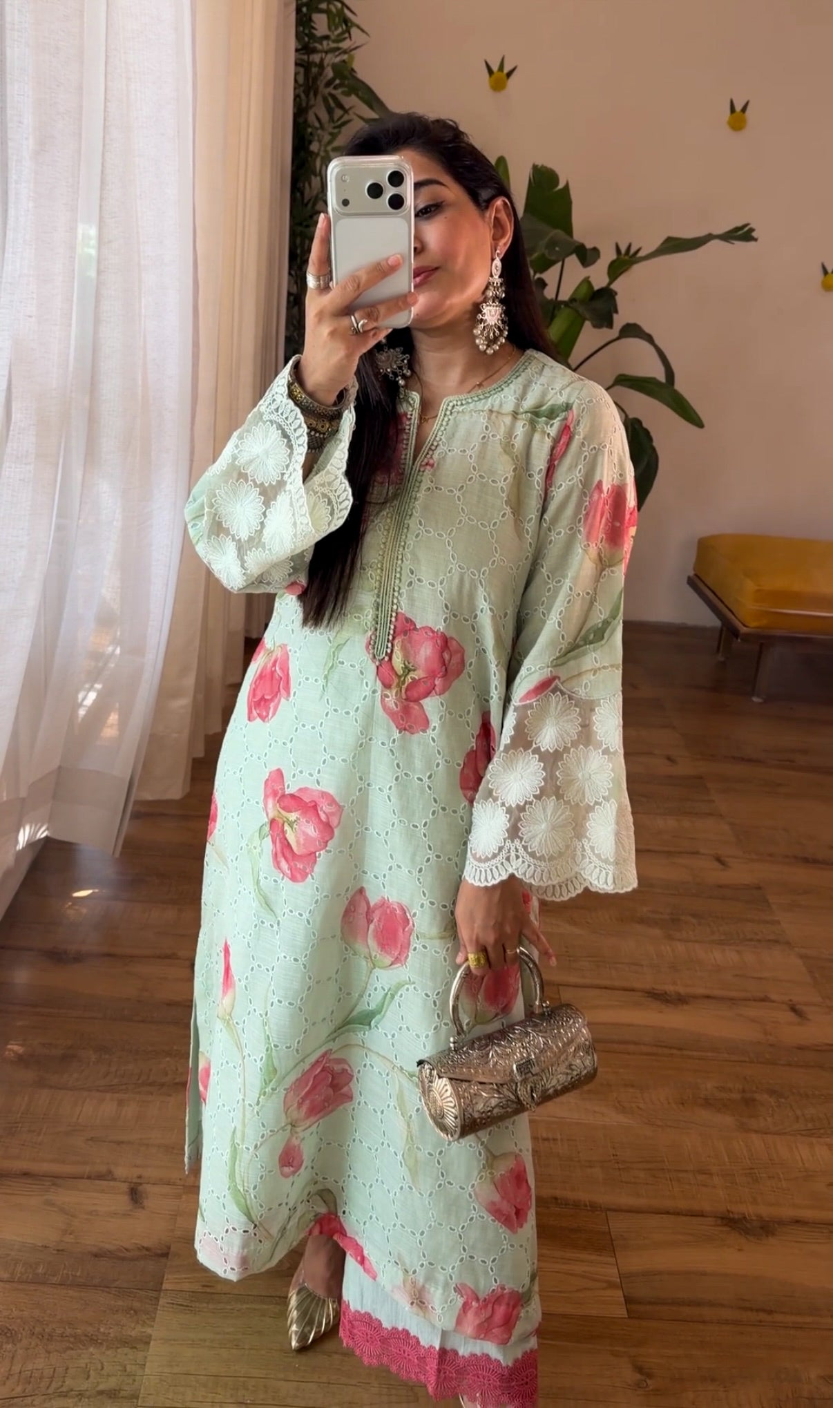 Floral Cotton Kurta Set