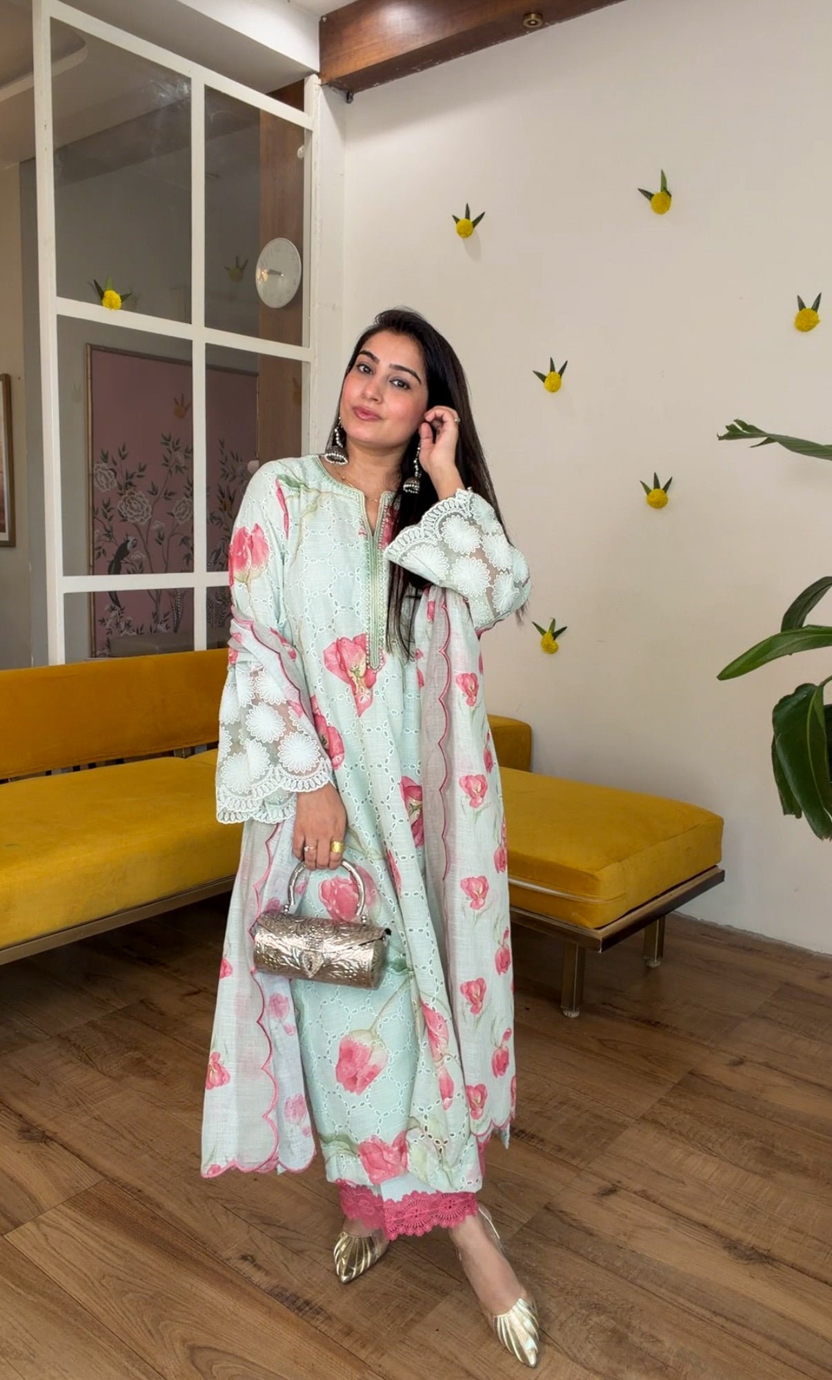 Floral Cotton Kurta Set