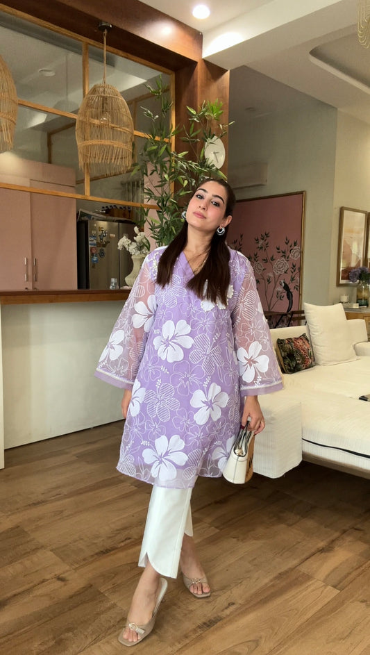 Pearl Organza Kurta Set