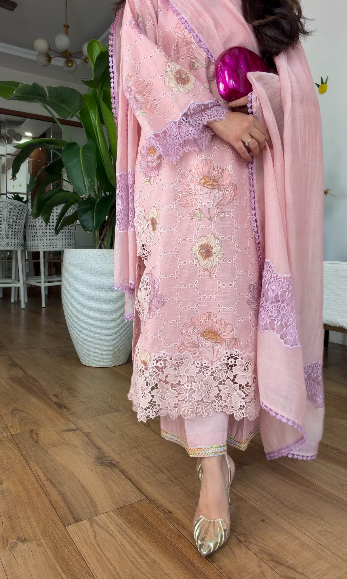 Blush Bloom Embroidered Set