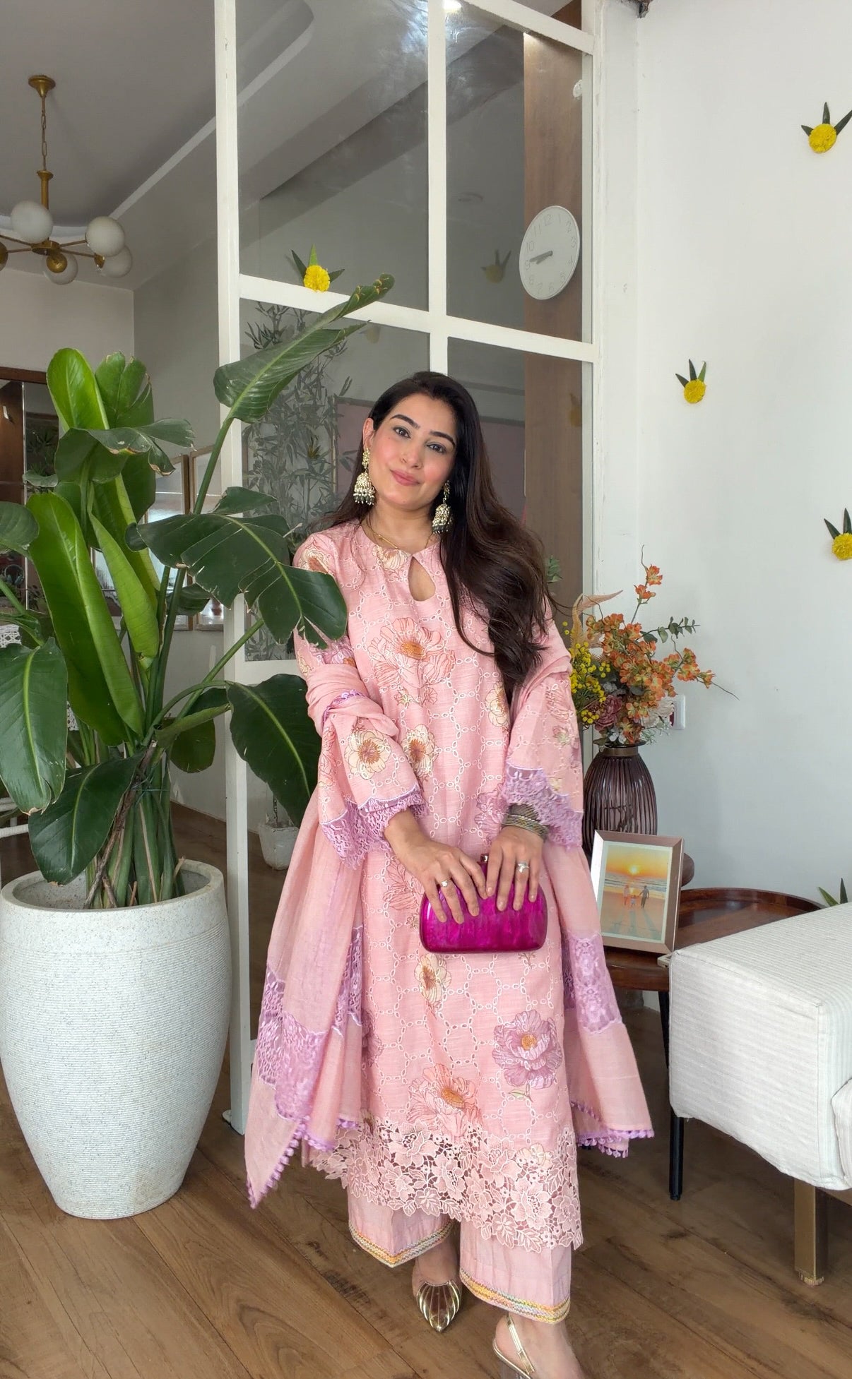 Blush Bloom Embroidered Set