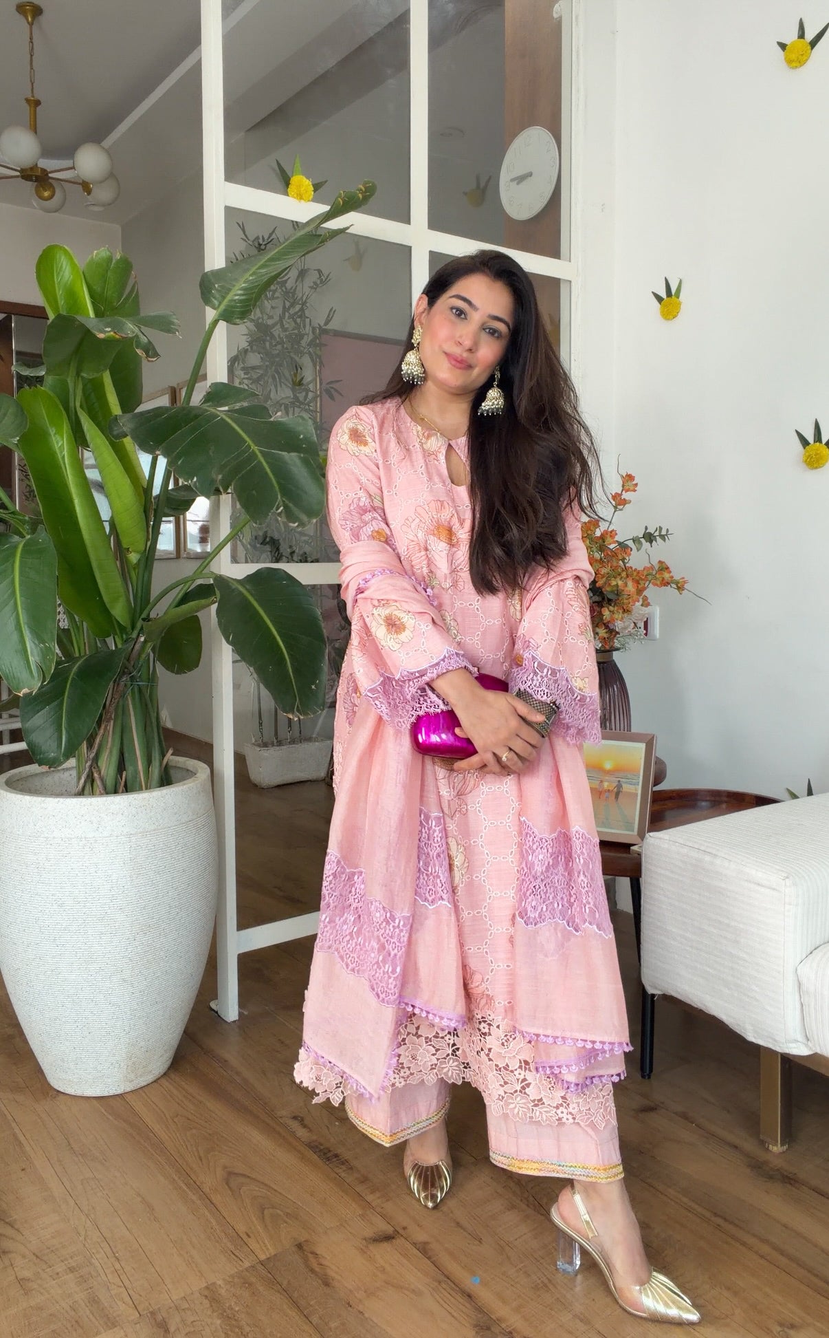Blush Bloom Embroidered Set