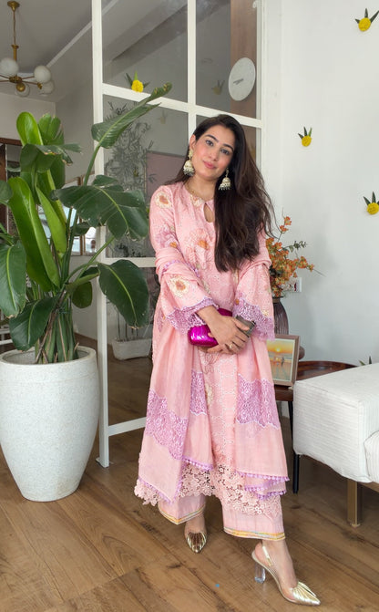 Blush Bloom Embroidered Set