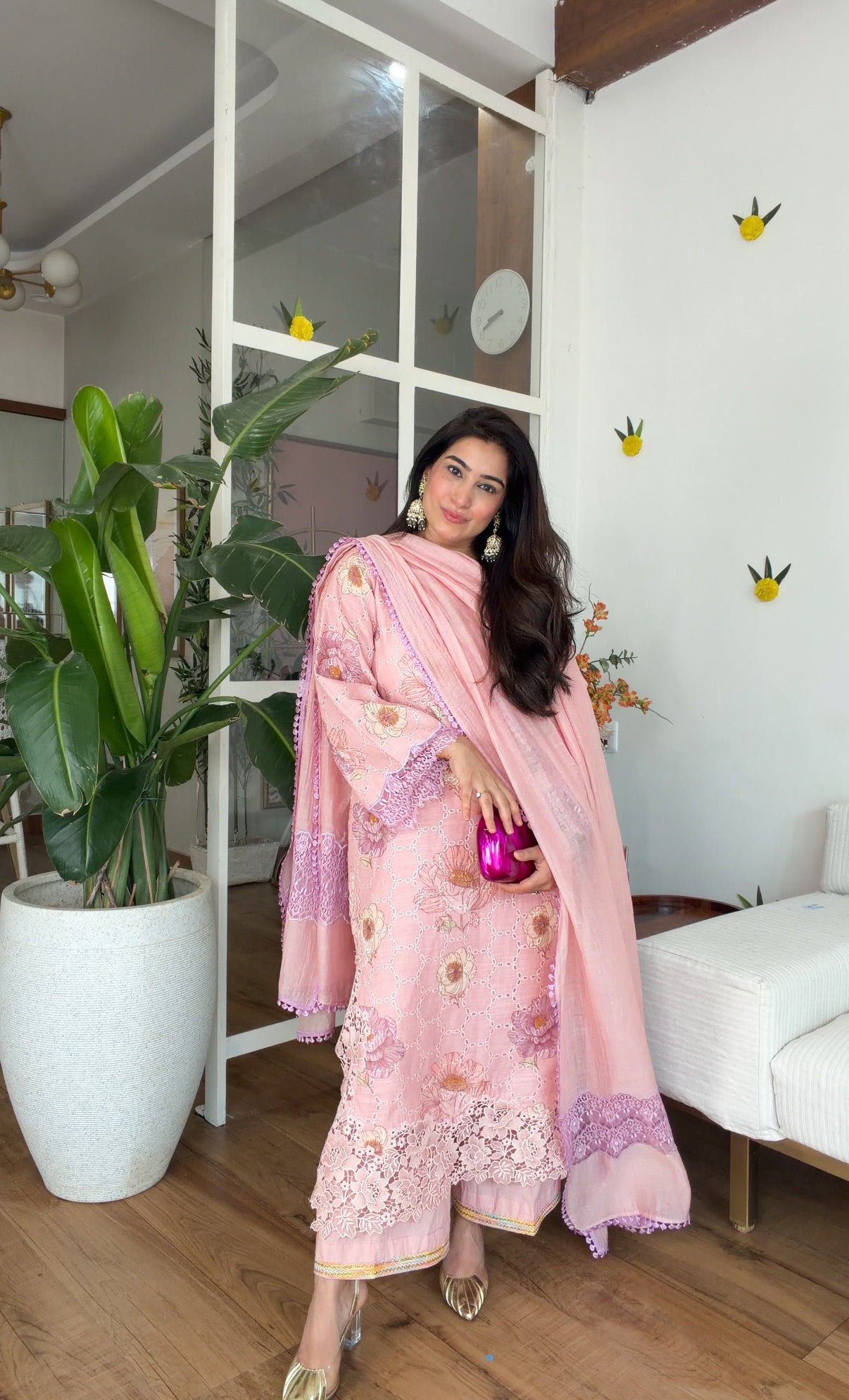 Blush Bloom Embroidered Set
