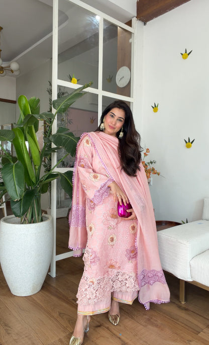 Blush Bloom Embroidered Set