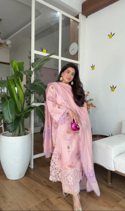Blush Bloom Embroidered Set
