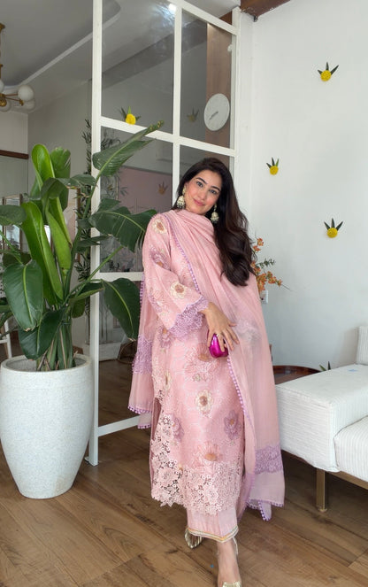 Blush Bloom Embroidered Set