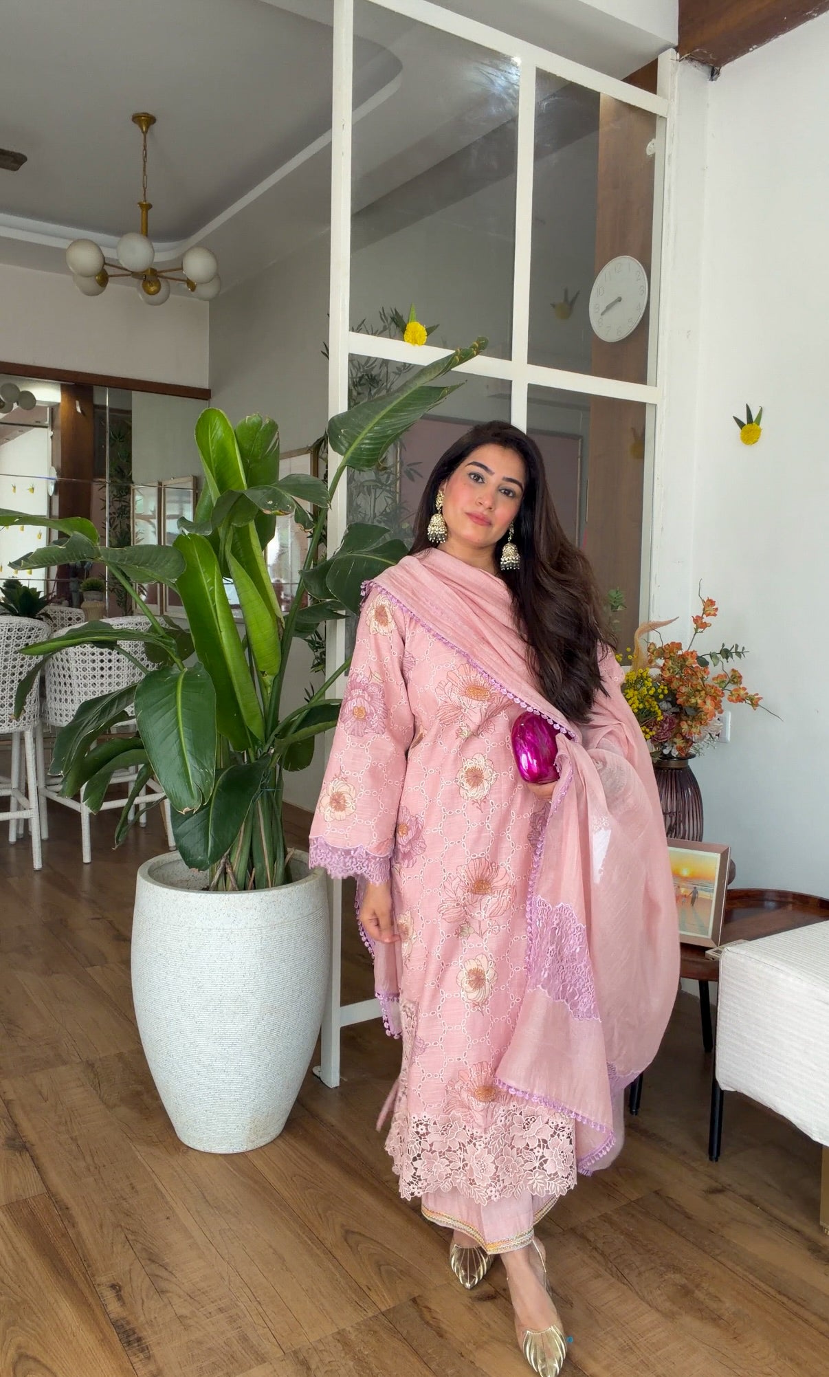 Blush Bloom Embroidered Set