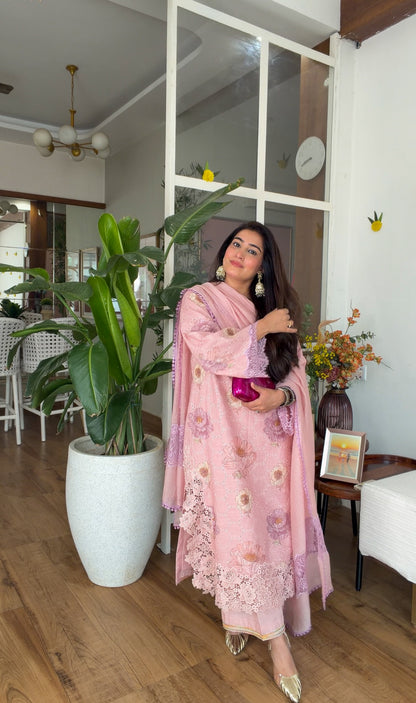 Blush Bloom Embroidered Set