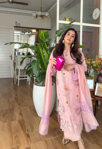 Blush Bloom Embroidered Set