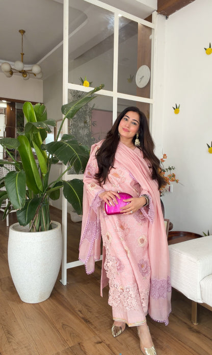 Blush Bloom Embroidered Set