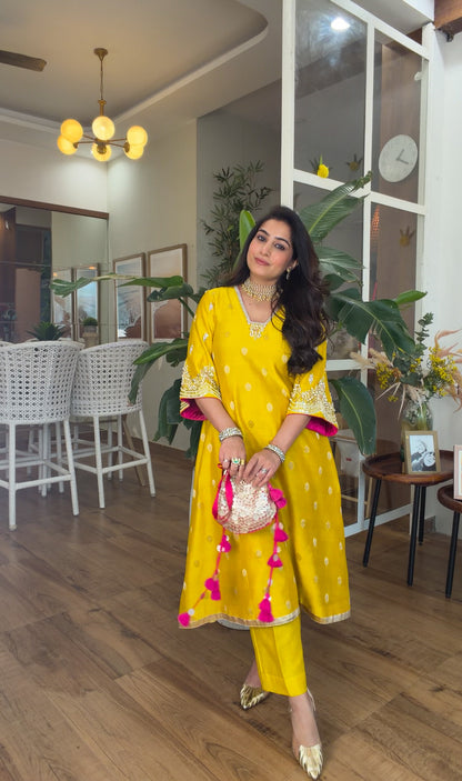 Banarasi silk with potli set