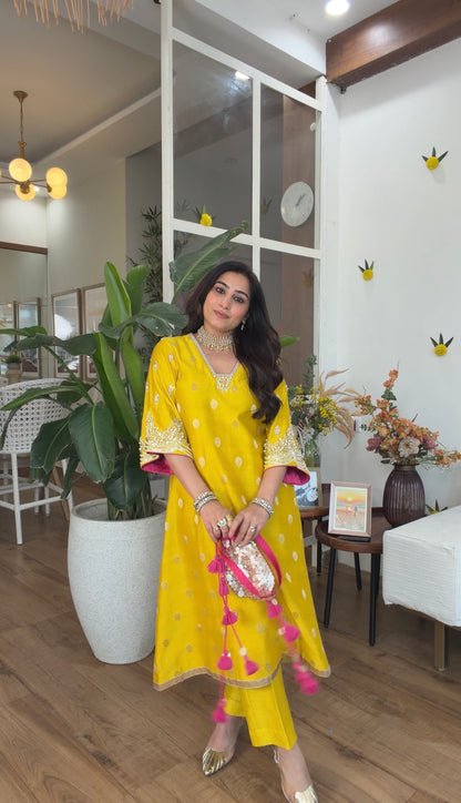 Banarasi silk with potli set