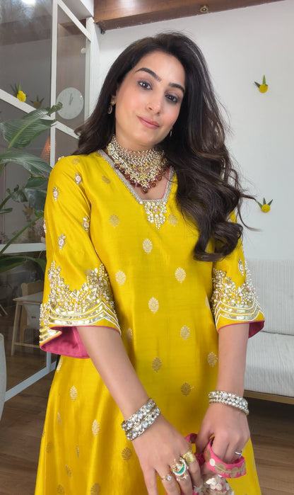 Banarasi silk with potli set