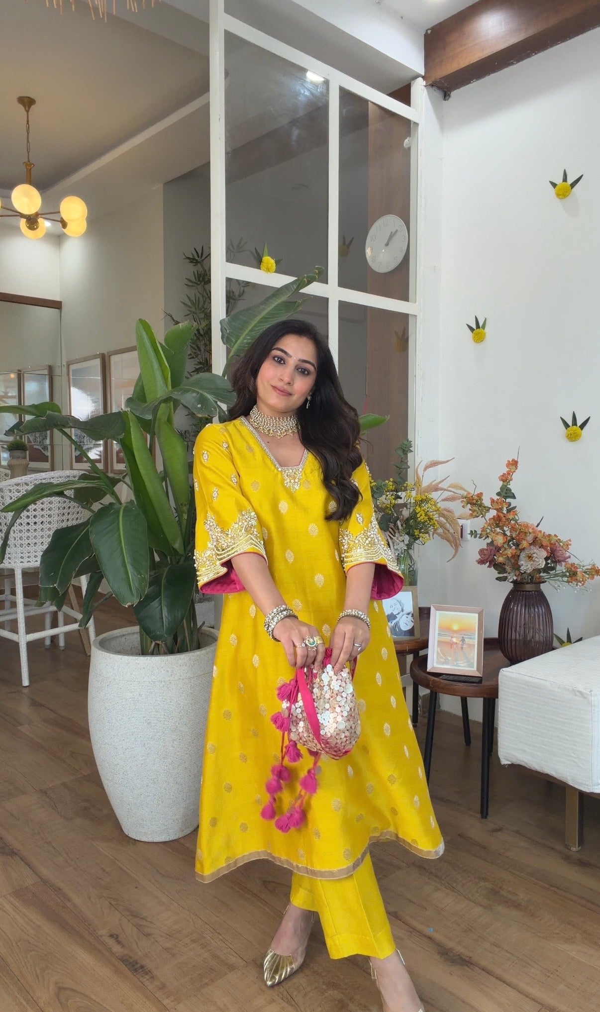 Banarasi silk with potli set