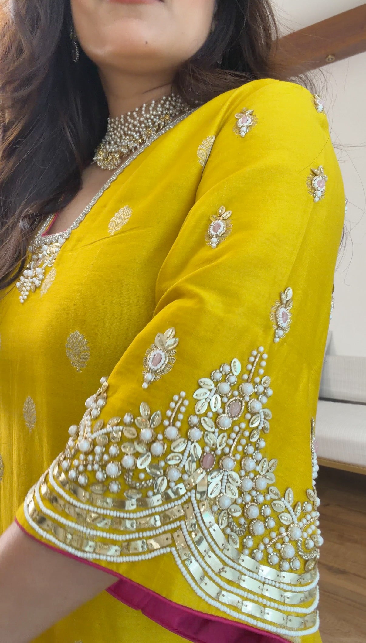 Banarasi silk with potli set
