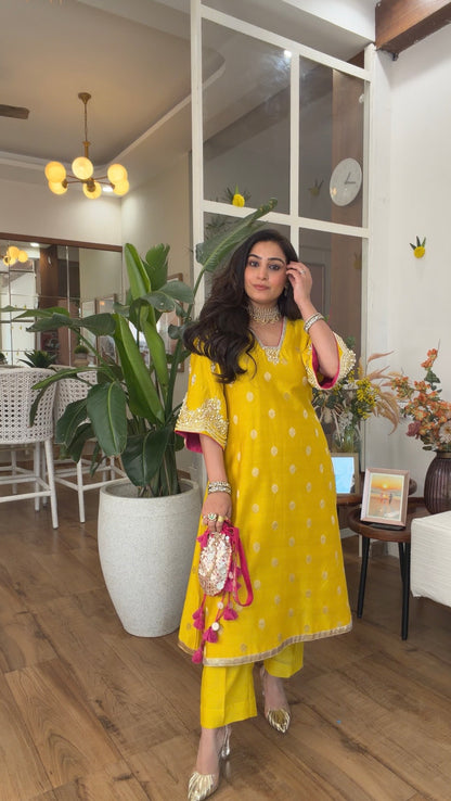 Banarasi silk with potli set